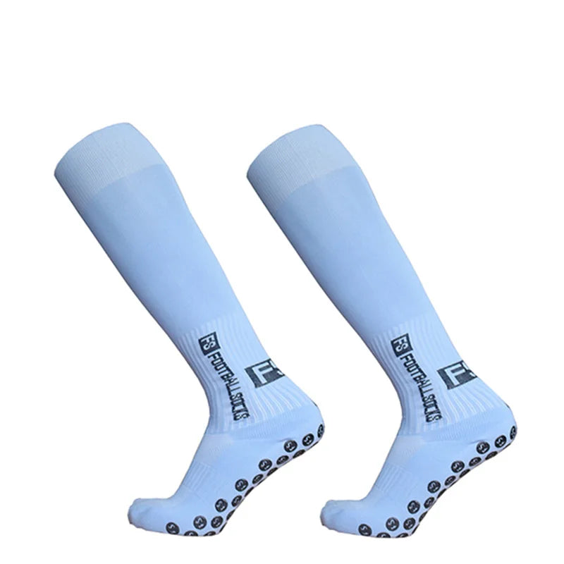 New Long FS soccer Socks Men Women Sports Round Silicone Non-Slip Grip Football Socks