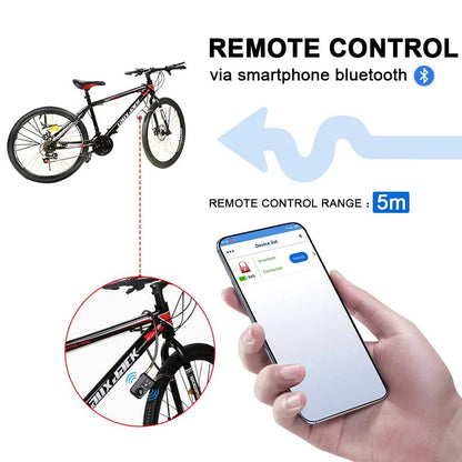 New Bicycle Anti-theft Alarm Lock Bluetooth Smart APP Control Waterproof Bike Burglar Vibration Alarm Lock Security System