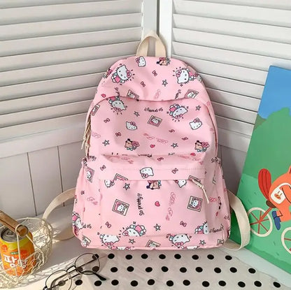 Hello Kitty backpack for junior high school students cute cartoon fashion school bag large capacity school bag for women