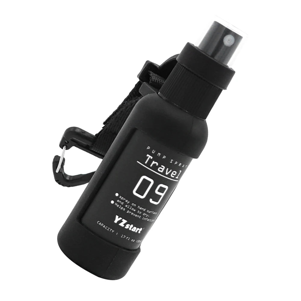 50ml Travel Bottle Leak Proof Refillable Spray Bottle Liquid Containers with Tactical Hook Strap Alcohol Spray Bottle for Liquid