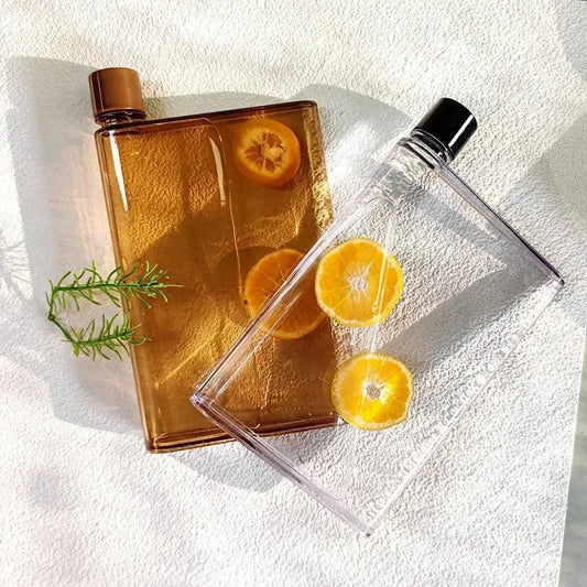 AS Bpa Free Flat Water Bottle A5 A6 Paper Cup Botlte Clear Book Portable Paper Pad Water Bottle Flat Drinks Kettle Paper Bottle