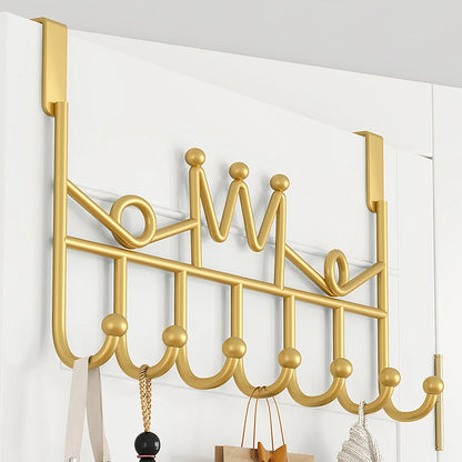 Hook Behind the Door, Punch-Free Door Rear Hanger, Door Storage Coat Hook, Entrance Door Bathroom Door Hook, Door Shelf, for Living Room, Kitchen and Bathroom