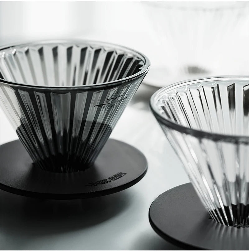 MHW-3BOMBE Pour Over Coffee Dripper Glass Coffee Dripper Coffee Filter Cup Reusable Coffee Drip Filter Cone Coffee Maker