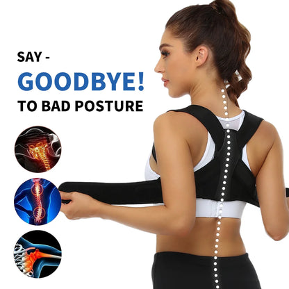 1 Pc Back Support Strap Corrector - Suitable For Female Male Scoliosis And Hunchback Pain And Adjustable Posture Training Device