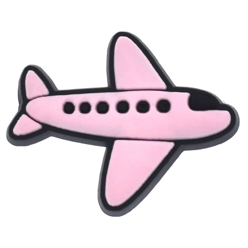 Airplane Shoe Charms for Crocs Accessories Charms Clogs Bubble Slides Shoe DIY Decoration Kids Party Gifts