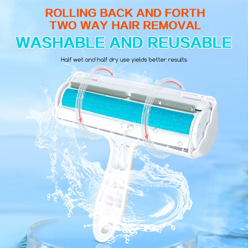Pet Hair Remover Roller Reusable Lint Roller Dog Cat Fur Remover Portable Pets Hair Removal Cleaning Tool Hairs Scraper for Home