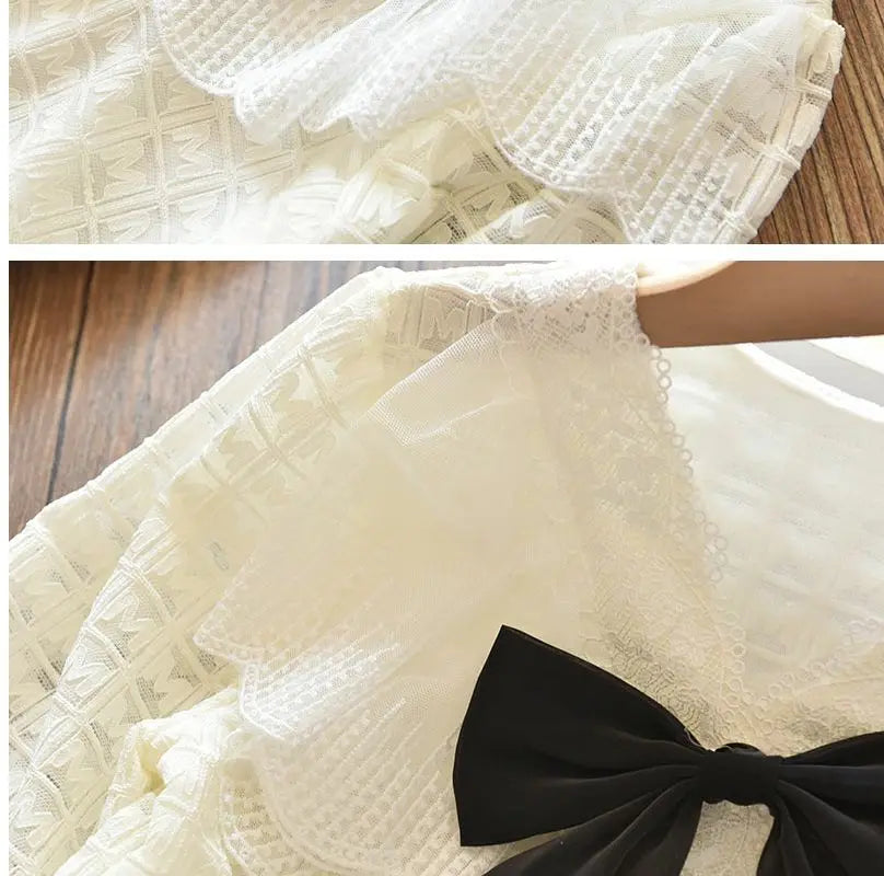 Girls' Shirt 2023 New Medium and Large Children Spring and Autumn Thin Long Sleeve Baby Shirt