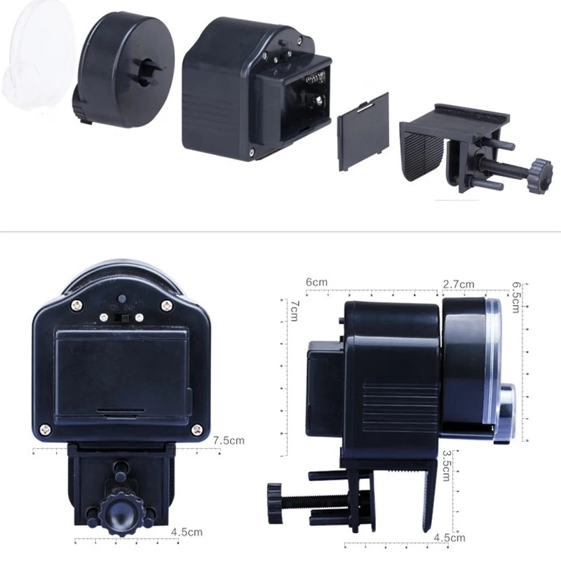 Automatic Fish Feeder for Aquarium Fish Tank Auto Feeder with Timer Pet Feeding Dispenser Fish Shrimp Betta Goldfish Food Feeder