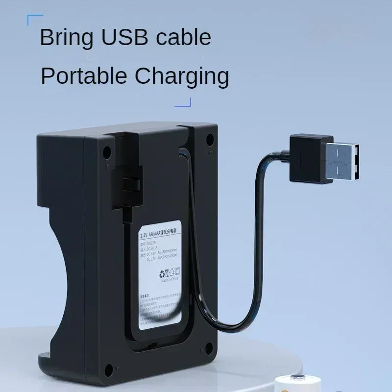 2/4/8 Slots AA AAA 1.2V Ni-MH Rechargeable Batteries Charging with Indicator Light Electric Chargers Smart USB Battery Charger