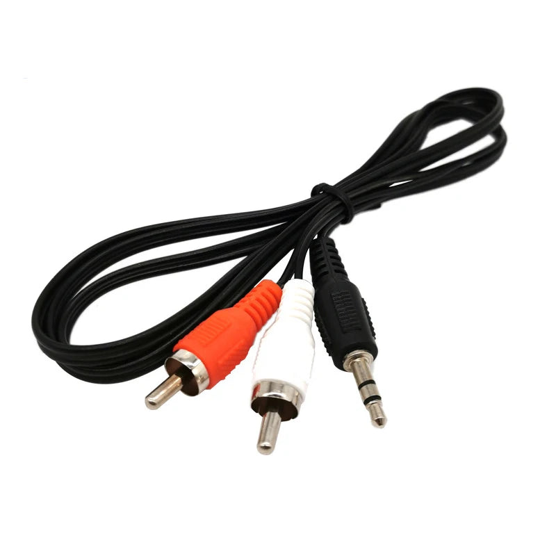 1.5M 3.5mm Jack to 2 RCA Audio Cables Stereo 3.5 mm Male to 2RCA Male Coaxial Aux Cable For TV Sound Laptop Mp3 Speakers