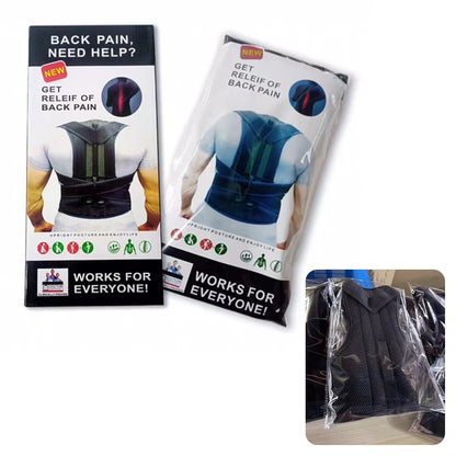 Back Brace Adjustable Scoliosis Hunchback Posture Corrector Adults Chest and Neck Forward Tilt Spine Support Straight Corrector