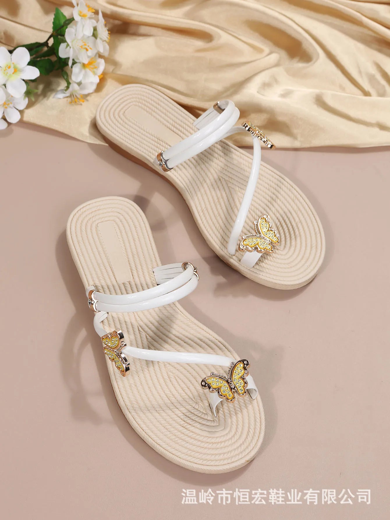 2023 New Butterfly Toe Sandals, Beach Sandals, Occidental Slippers, Chinese Feminis  Wedding Shoes Bride  Womens Shoes
