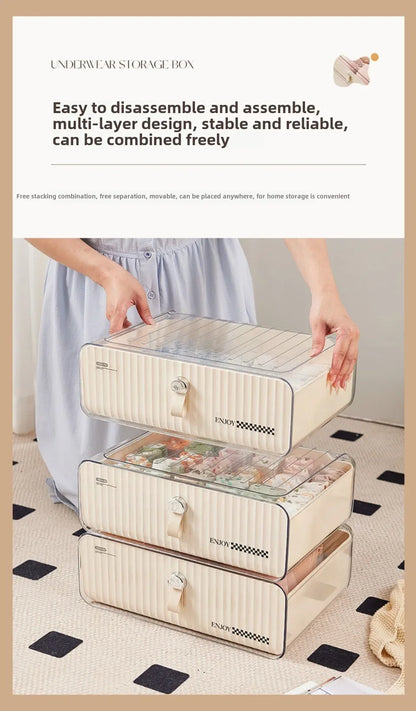 Organizer For Underwear Socks Bra Pants Scarf Tie Storage Box Wardrobe Drawer Organizers Foldable Case For Underwear Organizer