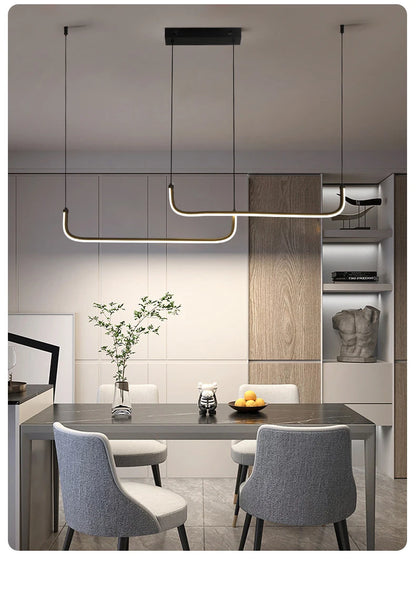 Modern Chandeliers Aluminum Dining Room LED Pendant Lamps Home Décor Bedroom Study Living RoomLighting Fixtures