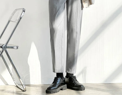 Office Social Tailoring Work Black Male Suit Trousers Business Men's Summer Pants Elegant 2024 Thin Casual Fabric Slacks Wear Up