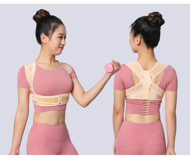 Posture Corrector for Women and Men Adjustable Upper Back Brace Shoulder Lumbar Support Belt Corset Posture Correction
