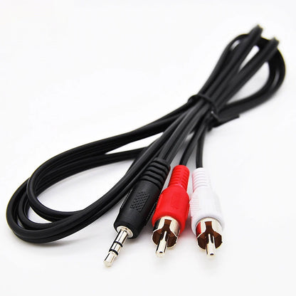 1.5M 3.5mm Jack to 2 RCA Audio Cables Stereo 3.5 mm Male to 2RCA Male Coaxial Aux Cable For TV Sound Laptop Mp3 Speakers
