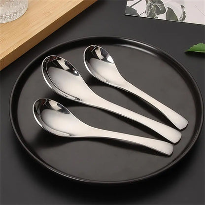 5pcs 304 Stainless Steel Spoon Spoon Household Creative Stainless Steel Tablespoon Soup Spoon Small Spoon Spoon Children Dinner