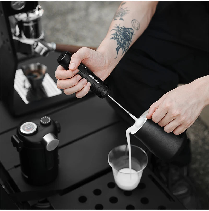 MHW-3BOMBER Official New Electric Milk Frother Handheld Wireless Blender Latte Cream Egg Beater Food Blender