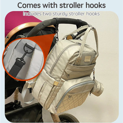 Mom Dad Backpack with Changing Pads Pacifier Bag Hooks for Stroller Maternity Mom Bag for Baby Accessories Diaper Bag