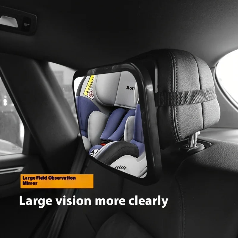 Durable Baby Car Mirror 360° Rotatable Safe for Seat Essential for Travel Easy Install Adjustable Arm Durable Rearview Mirror
