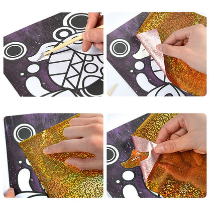 Magical Painting Art Stickers Handmade DIY Student Transfer Sticker Office Cultural Educational Supplies Cartoon Colorful TMZ
