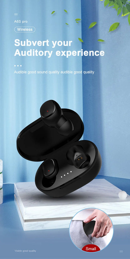 TWS Bluetooth Headphone Wireless Earphone Stereo Headset sportEarbuds microphone with charging box forsmartphone