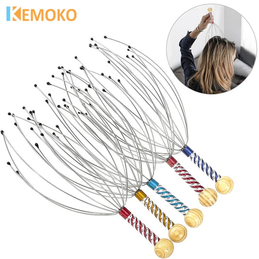 Octopus Head Massager Scratching Scalp Relaxation Relief Increase Blood Circulate Scratcher Relieves Tension Health Care Random