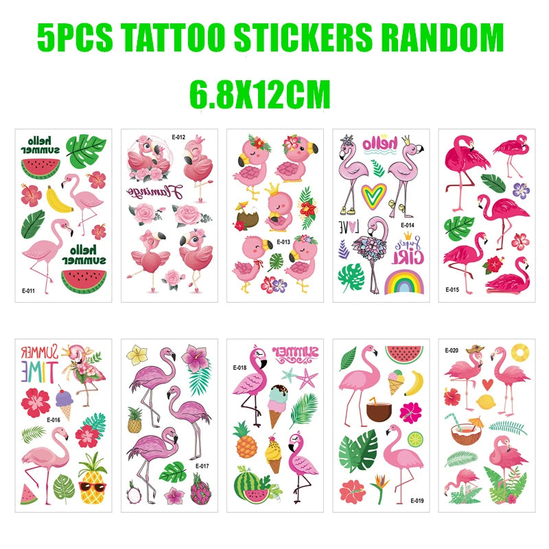 Hawaii Party Decorations Disposable Tableware Hawaii Summer Tropical Party Supplies Flamingo Aloha Birthday Party Decoration