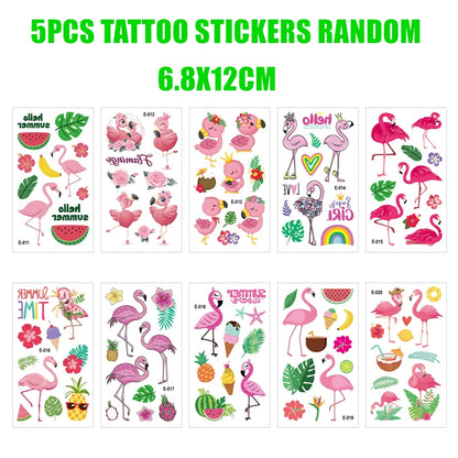 Hawaii Party Decorations Disposable Tableware Hawaii Summer Tropical Party Supplies Flamingo Aloha Birthday Party Decoration