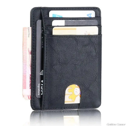 RFID Blocking Leather Wallet Credit Holder Purse Money Case for Men Women My28 21 Dropshipping