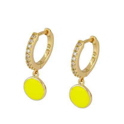 Enamel Earrings Colorful  Chili & Coin Pendant Drop Ear Ring Piercing Pendientes Punk Party Jewelry Modern Women's Earrings 2025