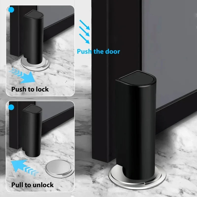 Magnetic Door Stoppers Stainless Steel Door Stops Mute Door Holder Keep Door Open No Drilling Door Stop Heavy Duty Door Suction