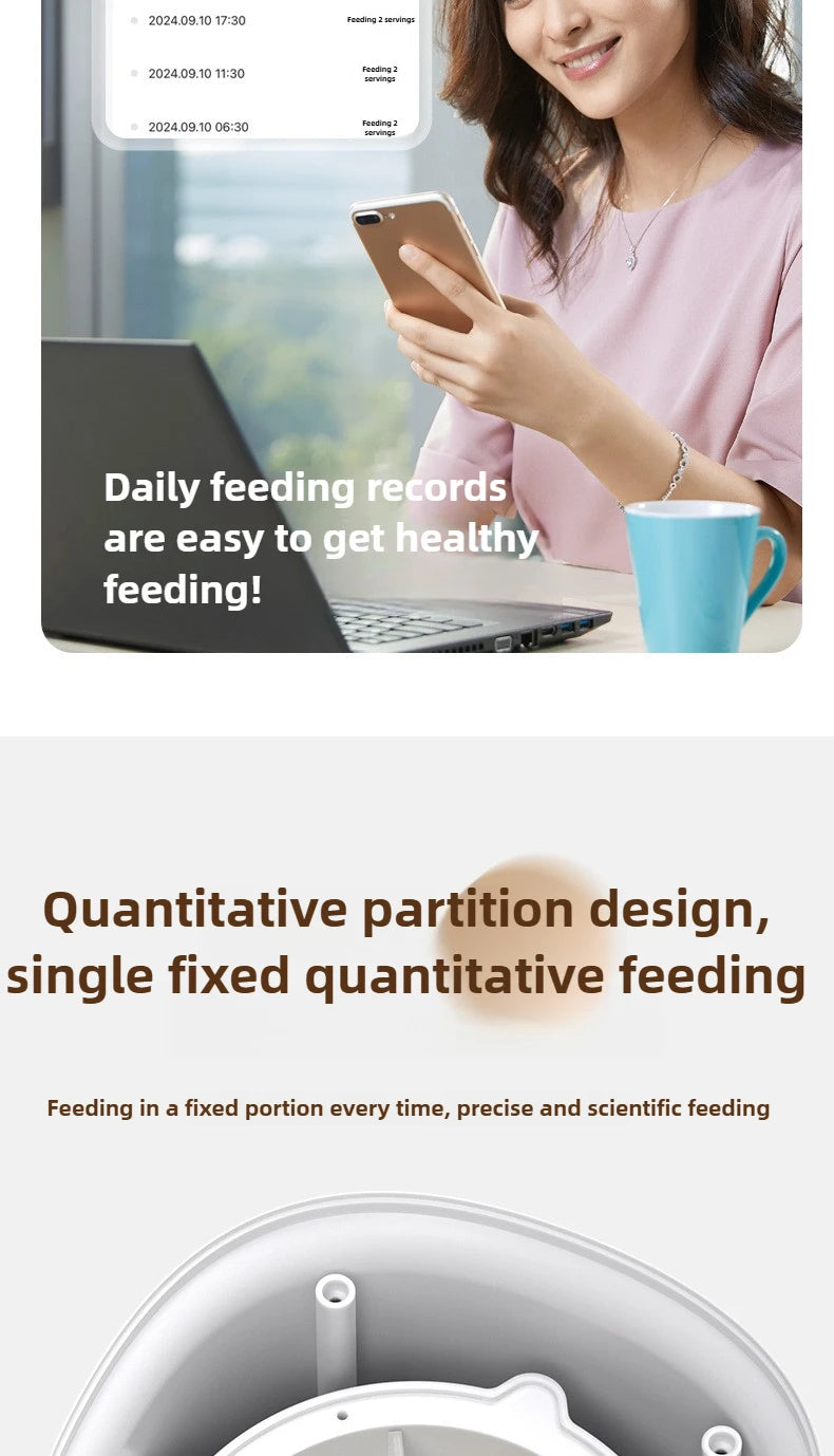 Pet Smart Cats Automatic Feeder Sealed Against Moisture Timer Quantitative Remote Cat Feeders 4l Capacity Pet Products