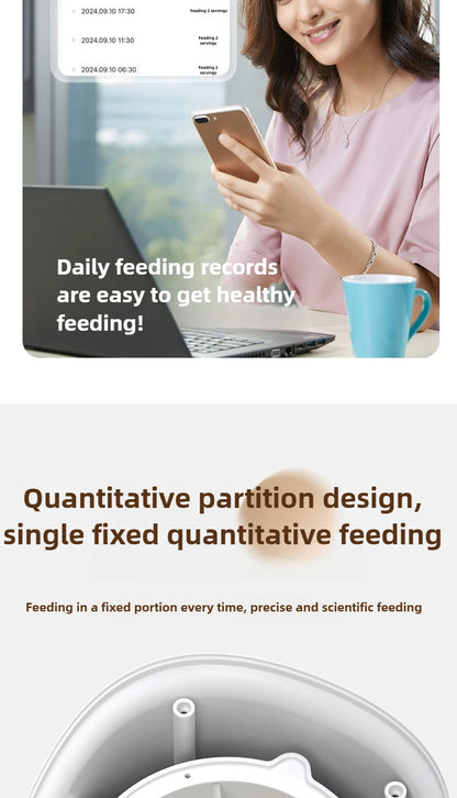 Pet Smart Cats Automatic Feeder Sealed Against Moisture Timer Quantitative Remote Cat Feeders 4l Capacity Pet Products