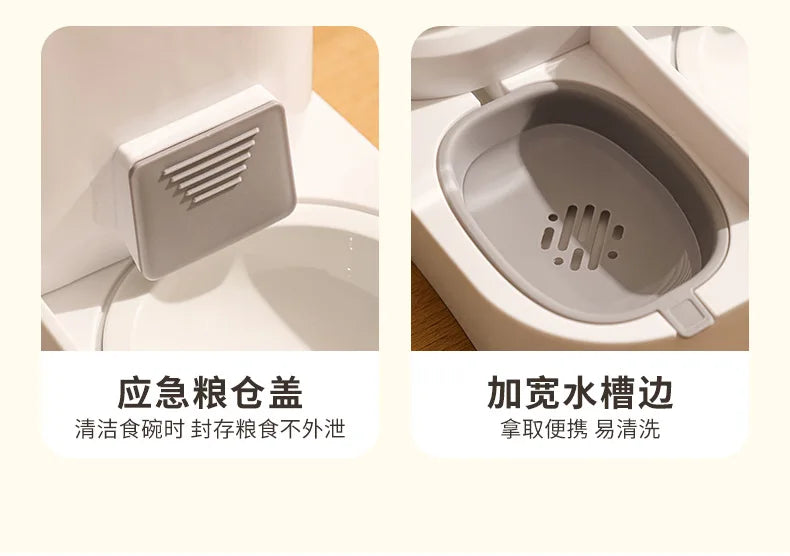 Pet automatic drinking water feeder Integrated large capacity dry and wet separation Ceramic bowl Stainless steel bowl