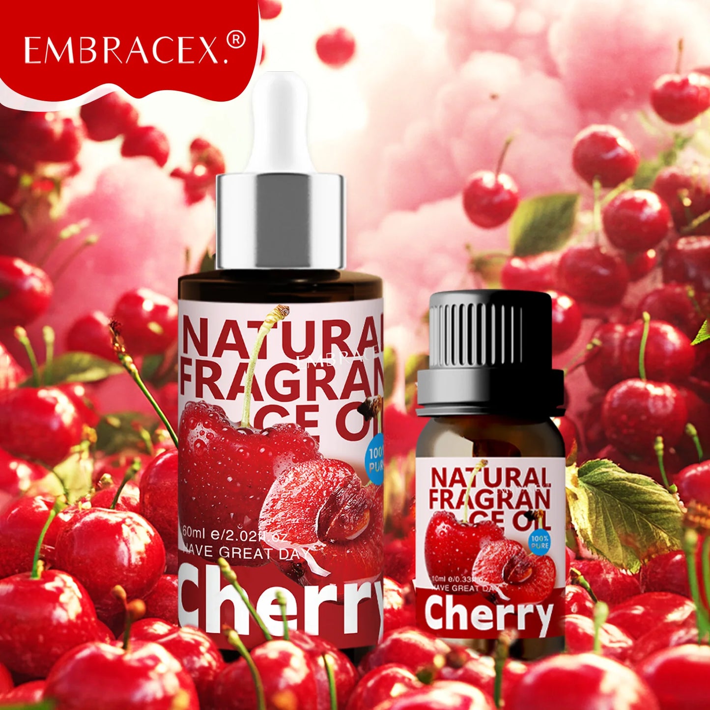 10ml+60ml Cherry Essential Oils Aromatherapy Essential Oils Cherry Fragrance Cherry Perfume Long Lasting In Car Air Freshener
