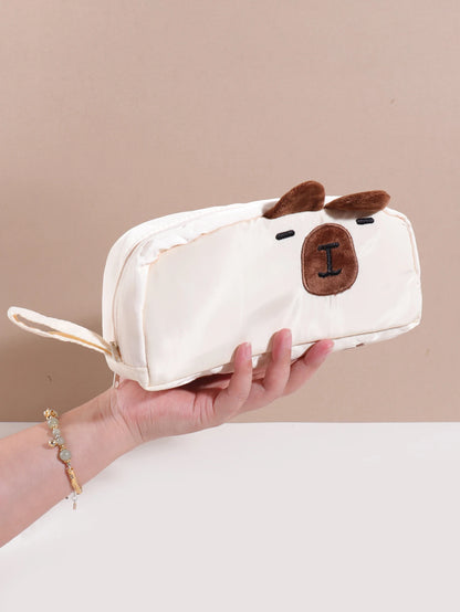 1 pc pencil case in the shape of a cute animal, cartoon-style, stylish and portable school supplies, back-to-school essentials