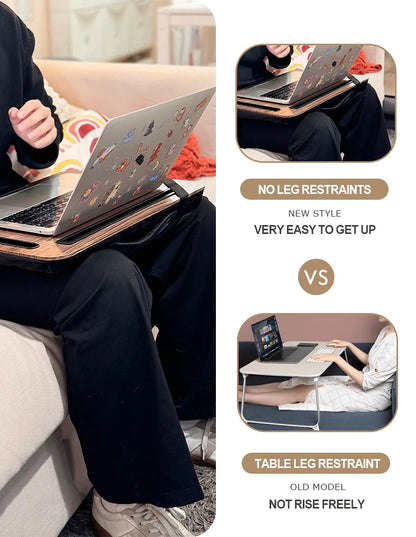 Laptop Desk Lazy Person Laptop Desk Portable With Handheld Ipad Slot Phone Slot Suitable For Bed Sofa Car