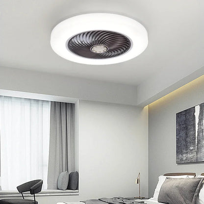 Smart ceiling fan 46 52cm fans with lights remote control bedroom decor ventilator lamp air Invisible Blades Retractable Silent