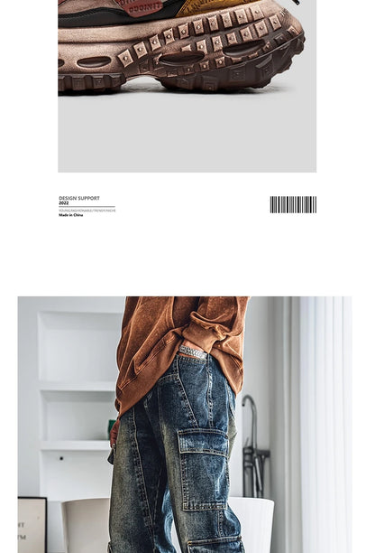 Casual Sneaker Men's Sneakers Loafers Wear-resistant Non-Slip Fashion Sports and Leisure Shoes for Men Outdoor Thick Bottom