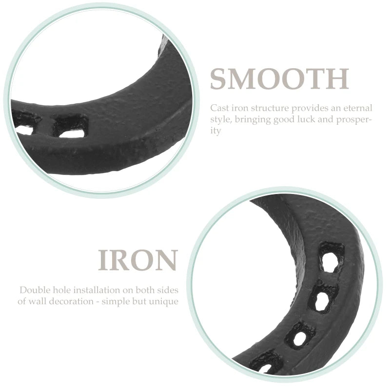 Large Decorative Horseshoes Cast Iron Horseshoe Wall Hanging Metal Wall Sculpture Horseshoe Shaped Decorations Iron Figurines