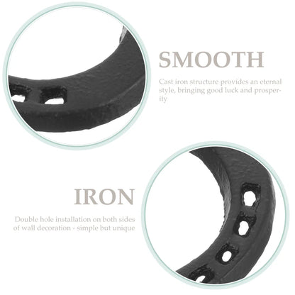 Large Decorative Horseshoes Cast Iron Horseshoe Wall Hanging Metal Wall Sculpture Horseshoe Shaped Decorations Iron Figurines