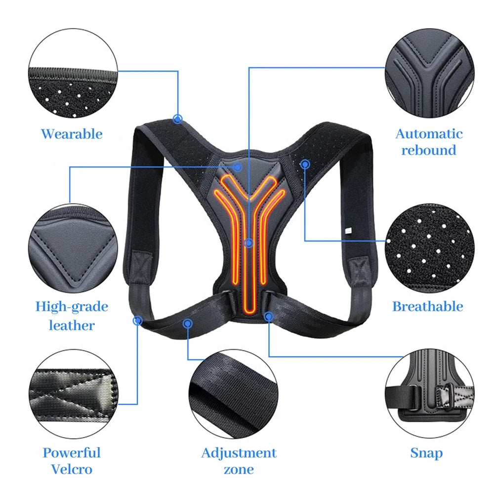 Back Posture Corrector Corset Clavicle Spine Posture Correction Adjustable Support Belt Pain Relief Traine Spine Posture Support