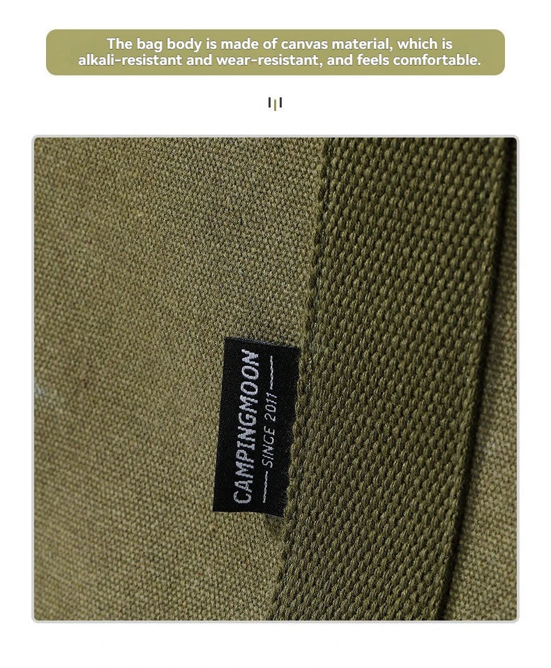 CAMPINGMOON Firewood Storage Bag.Camping Equipment Storage Bag with Double Handles, Shoulder Back, Outdoor Thick Canvas Bag