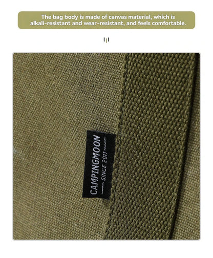 CAMPINGMOON Firewood Storage Bag.Camping Equipment Storage Bag with Double Handles, Shoulder Back, Outdoor Thick Canvas Bag