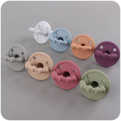 Baby Silicone Pacifier Newborn Infant Chewing Supplies Nipple Dummy Soft Teether Toy Food Grade Silicone Nursing Accessories