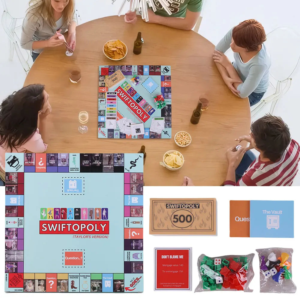Board Game Fun Party Family Interactive Chess Games Swiftopoly Board Game Adults Fans Interactive Board Gam
