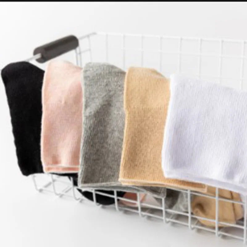 5 Pairs Diabetic Non Binding Socks for Women Pregnant Woman Elderly Long Socks Comfortable Breathable Black White Socks Women