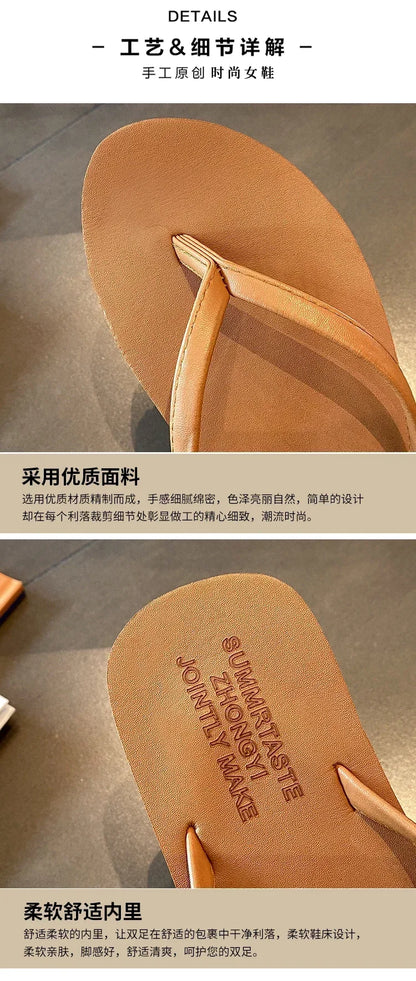 Flip-flops Women's Summer Slippers for Women Non-slip Ins Outdoor Casual Beach Sandal Women Fashion Outerwear Flip Flops